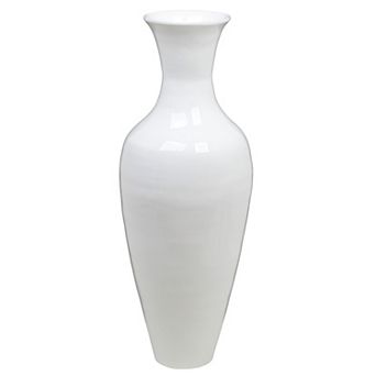 Uniquewise Tall Floor Vase, 37 Inch White Bamboo Vase, Modern Vase for Dining, Living Room, Entryway