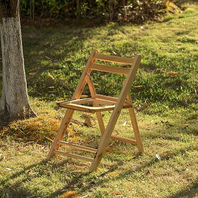 Wooden Folding Portable Toilet Seat for Camping and Hiking with Backrest