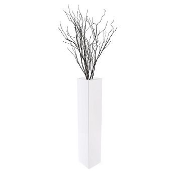 Tall Rectangular Wooden Modern Floor Vase