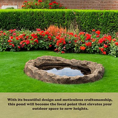 Flower Faux Rock Fiberglass Garden Decorative Water Pond
