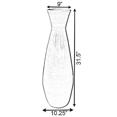 Tall Bamboo Floor Vase