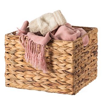 Natural Decorative Woven Water Hyacinth Storage Basket