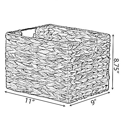 Natural Decorative Woven Water Hyacinth Storage Basket