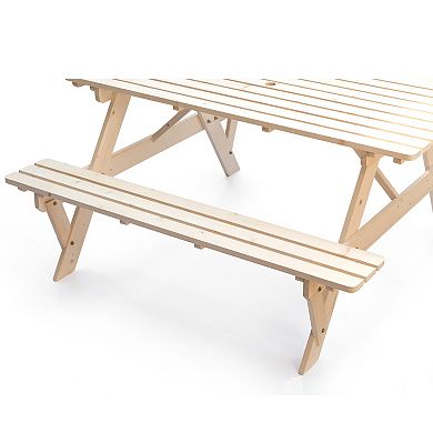 Outdoor Patio Deck Garden Picnic Table