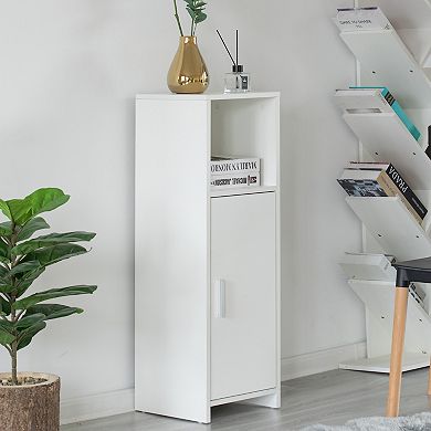 Wooden Home Tall Freestanding Bathroom Vanity Linen Tower Organizer Cabinet