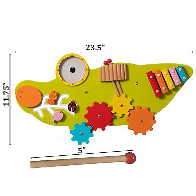 Wooden Sensory Wall Mounted Learning Activity Center for Playroom, Nursery, Preschool