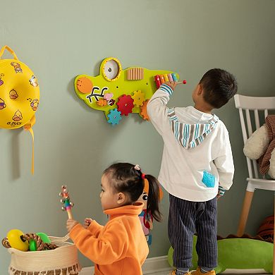 Wooden Sensory Wall Mounted Learning Activity Center for Playroom, Nursery, Preschool