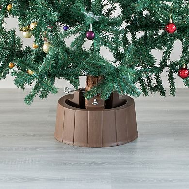 Brown Plastic Christmas Tree Stand With Screw Fastener
