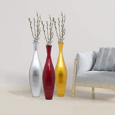 Tall Modern Bamboo Narrow Trumpet Floor Vase