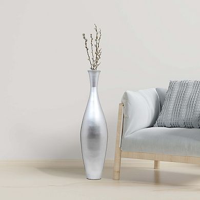 Tall Modern Bamboo Narrow Trumpet Floor Vase