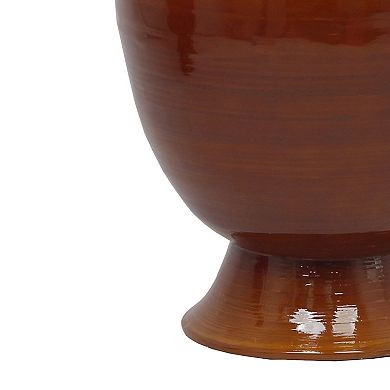 Tall Modern Decorative Floor Vase Handmade, Natural Bamboo Finish
