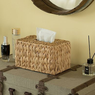 Water Hyacinth Wicker Tissue Box Cover