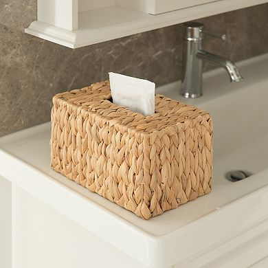 Water Hyacinth Wicker Tissue Box Cover