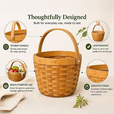 Small Wood Chip Apple Picking Basket