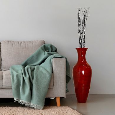 Uniquewise Tall Floor Vase, Bamboo Vase, Modern Vase for Dining, Living Room, Entryway