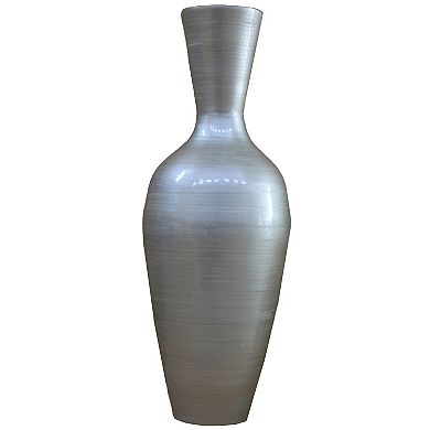 Uniquewise Tall Modern Bamboo Floor Vase, for Dining, Living Room, Entryway, Flower Holder