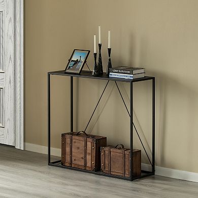 Modern Display Metal Console Table, for Dining, Entryway and Hallway
