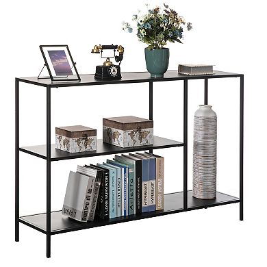 Modern Display Metal Console Table with Open Shelfs