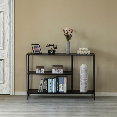 Modern Display Metal Console Table with Open Shelfs