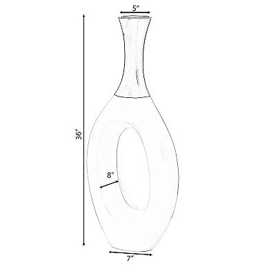 Contemporary Decorative Floor Flower Vase for Living Room, Entryway or Dining Room