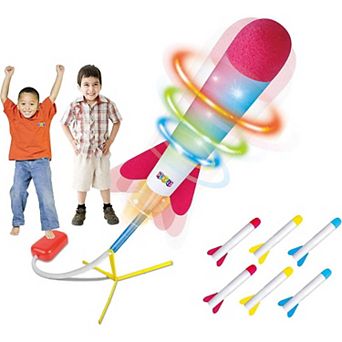Toy Rocket Launcher for Kids Led - Shoots Up to 100+ Feet - Includes 6 Foam Rockets, 3 Colors