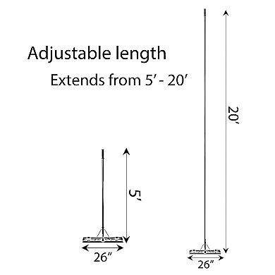 Quickway Imports Snow Rake Shovel, Aluminum Snow & Leaf Removal Tool & Pusher Scraper for House Roof & Car with 24” Rolling Blade, Lightweight 5-21’ Telescoping Extendable Handle & Nonslip Grip