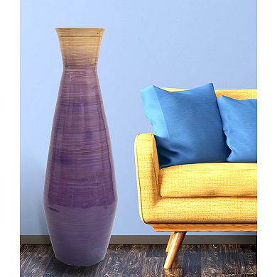 Uniquewise Classic Bamboo Floor Vase Handmade, For Dining, Living Room