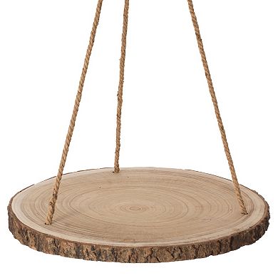 Natural Wood Modern Hanging Shelf Log Slices