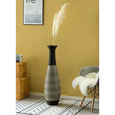 Tall Floor Vase for home decor, Artificial Rattan Wire Pattern Floor vase