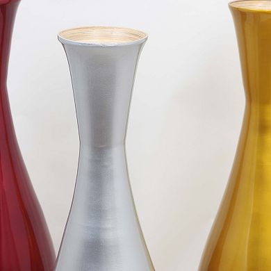 Tall Modern Bamboo Narrow Trumpet Floor Vase