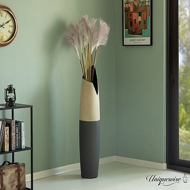 Tall Freestanding Ceramic Floor Vase - Handcrafted for Tall Floral Arrangements