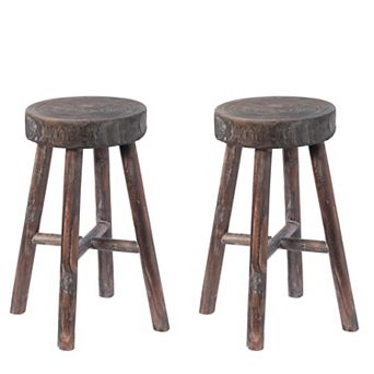 Antique Wooden Chair Log Cabin Stools