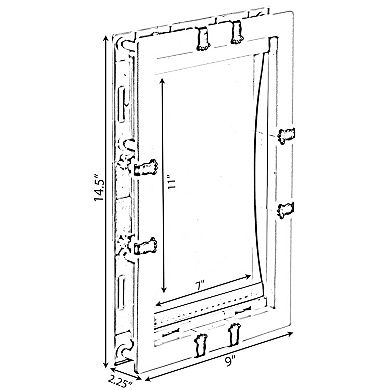 Plastic Pet Door with Soft Window Flap for Interior or Exterior