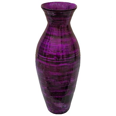 Uniquewise 21" Modern Bamboo Floor Vase Flared Design for Dining Room Living Room and Entryway Décor
