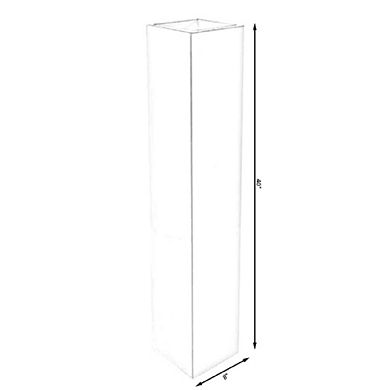 Tall Rectangular Wooden Modern Floor Vase