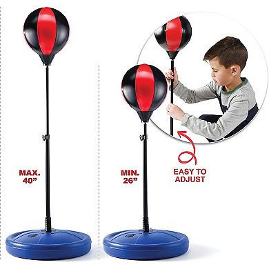 Kids Boxing Set - Kids Boxing Gloves and Bag - Kids Punching Bag with Adjustable Stand & Pump