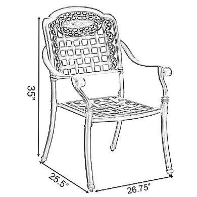 Indoor and Outdoor Dinning Set Cast Aluminum.