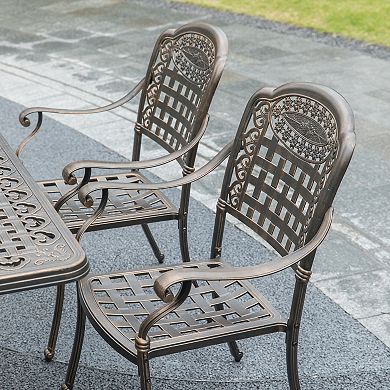 Indoor and Outdoor Dinning Set Cast Aluminum.