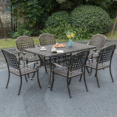 Indoor and Outdoor Dinning Set Cast Aluminum.