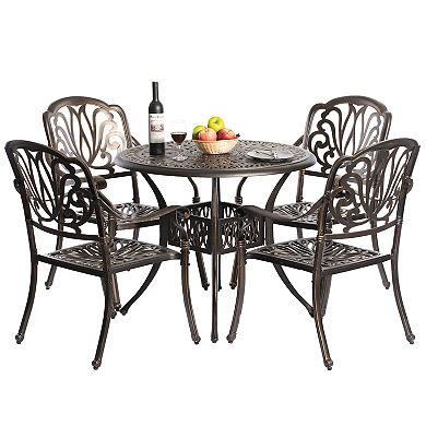 Indoor and Outdoor Bronze Dinning Set