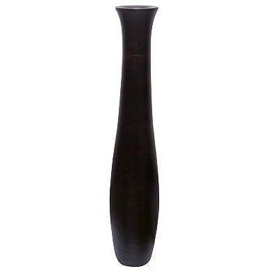 Decorative Contemporary Mango Wood Curved Shaped Floor Vase