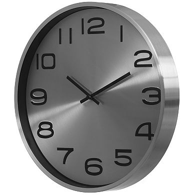 Modern Decorative Aluminum Round Wall Clock For Living Room, Kitchen, Dining Room