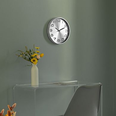 Modern Decorative Aluminum Round Wall Clock For Living Room, Kitchen, Dining Room