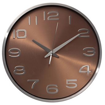 Modern Decorative Aluminum Round Wall Clock For Living Room, Kitchen, Dining Room