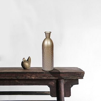 Modern Decorative Iron Hammered Tabletop Centerpiece Flower Vase