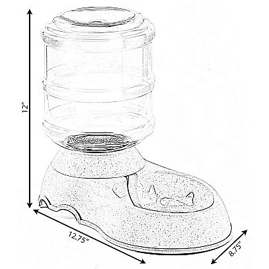 Automatic Self Dispensing Gravity Pet Feeder and Waterer for Cats and Dogs