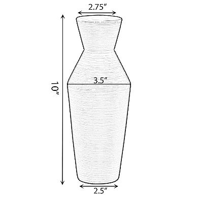 Decorative Ceramic Round Sharp Concaved Top Vase Centerpiece Table Vase