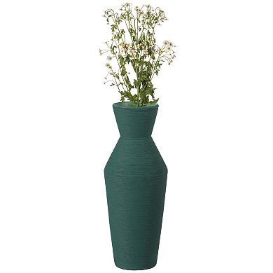 Decorative Ceramic Round Sharp Concaved Top Vase Centerpiece Table Vase