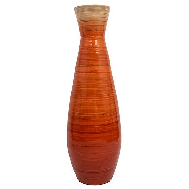 Uniquewise Classic Bamboo Floor Vase Handmade, For Dining, Living Room, Entryway