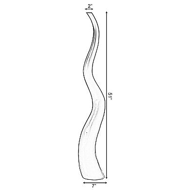 Animal Horn Shape Floor Vase for Entryway Dining or Living Room